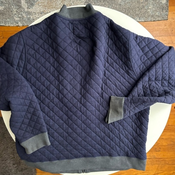 Bonobos Men’s Quilted Bomber Jacket Men’s Size XXL Slim Fit Navy Full Zip - Picture 6 of 9